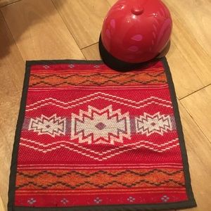 American Girl's safety helmet and blanket for AG horse.